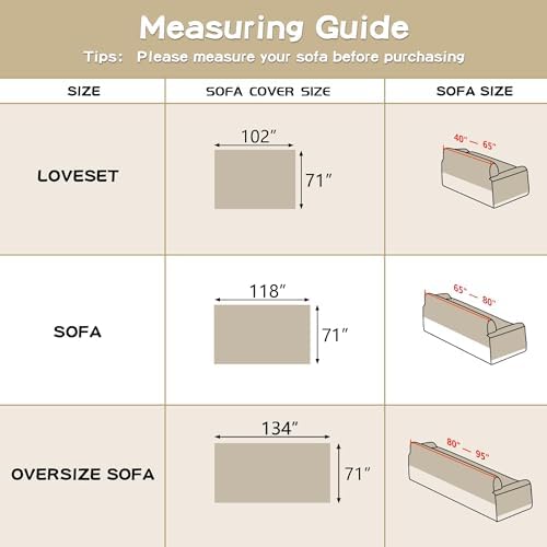 MEETSKY Sofa Cover Washable Sectional Couch Cover, X-Large Couch Slipcovers for Reclining Couch 2 Seat ，Washable Sofa Protector Decorative Modern Style for Living Room, 71" x 118", Khaki Checkerboard