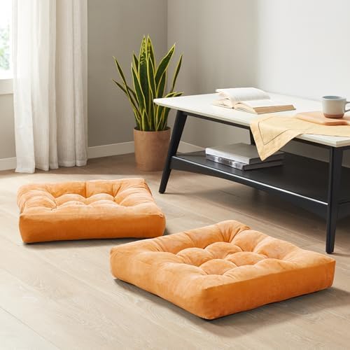 Floor Pillows Set of 6, Large Meditation Cushion for Adults, 22 Inch Square