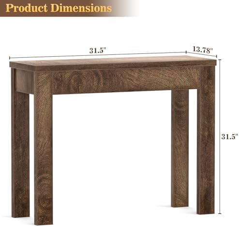 Armocity Small Console Table for Entryway, 32" Farmhouse Narrow Sofa Table