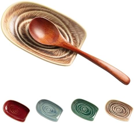 Ceramic Spoon Rest, Utensil Rest for Stove, Counter & Coffee Bar