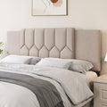 Upholstered Headboard Full/Queen/King Size，Adjustable Height & Width, Beige