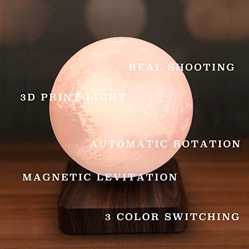 Night Light Moon Light Magnetic Floating Planet Lamp Interior 3D Print LED Bedside Nursing Creative Gift Table Lamp (18cm Pluto)