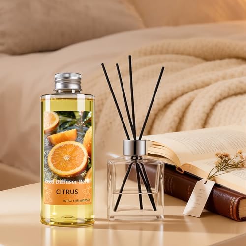 STRN Reed Diffuser Oil Refill, Citrus Scented Diffuser with Stick 6.8 Fl Oz