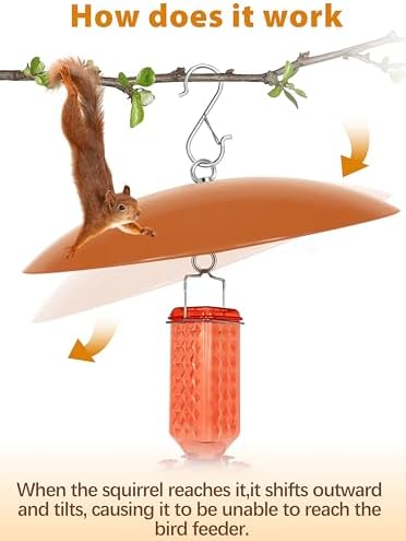 13" Hummingbird Feeder Shade Cover,Bird Feeder Dome Rain Guard,Smart Bird Feeders Umbrella,Squirrel Proof for Shepherd's Hook Outdoors (Terracotta), 4 Pack