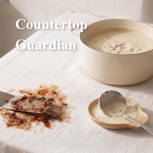LarqeeWare Ceramic Spoon Rest for Stove Top, Modern Kitchen Counter Holder