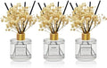 Reed Diffuser Set of 3 Pack,Clean Linen,Vanilla,Lemongrass Scented Oil Diffuser with 4 Sticks,Reed Diffusers for Home,Living Room,Bathroom Air Freshener Diffuser,50ml x 3