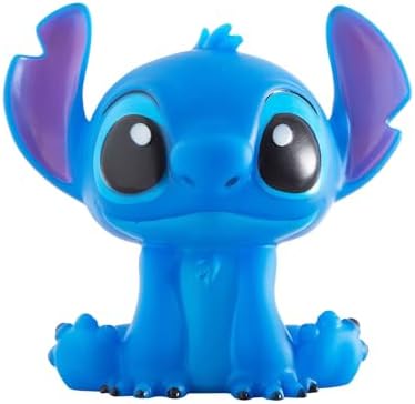 Disney Stitch Squishy Night Light 6" LED Soft Mood Lamp for Decor, Kids Bedrooms, Collectors & Gift Giving