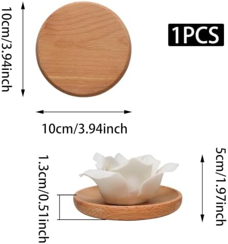 Flower Rose Wooden Pallet B Ceramic Essential Oil Mini Diffuser