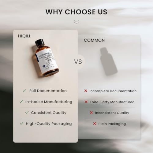 HIQILI Peppermint Essential Oil Wholesale Bulk Set for Skin, Hair Care