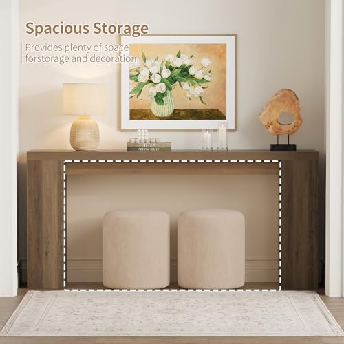 karlott 70.9" Long Console Table, Farmhouse Entryway Table, Fulton Pine