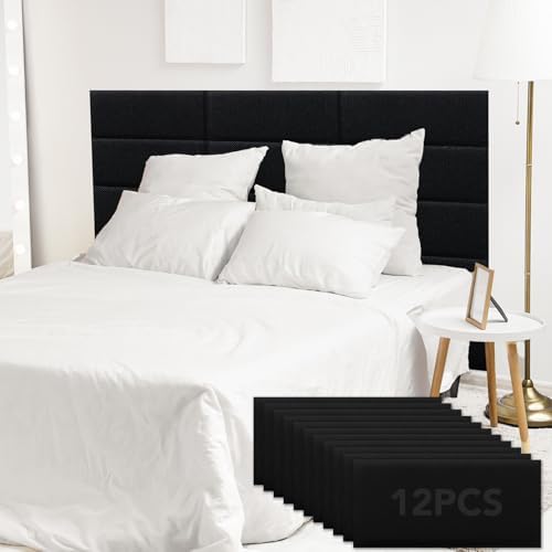 Linen Peel and Stick Headboard, Soundproof Anti-Collision Wall Panel