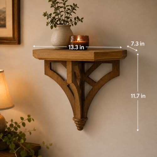 Wall Mounted Decorative Shelf, Vintage Farmhouse Floating Shelf-Sage Green