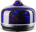 Porseme 500ml Glass Essential Oil Diffuser Aromatherapy Ultrasonic Cool Mist Humidifier 15-21 Running Hours Waterless Auto-Off Air Diffusers for Sleeping Yoga Working Spa(Cobalt Blue)