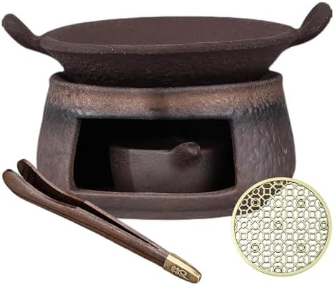 Ceramic Incense Burner Kit, Zen Incense Holder with Candle Clip,Mat & Heat Resistant Brick, Ceramic Aromatherapy,Stove Essential Oil Burner, Suitable for Home and Office Use.