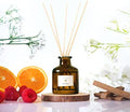 PRISTINE Swiss Château/Inspired by Hilton Reed Diffuser - Home & Bathroom | Fresh Cut Rose, Tangerine, Cedarwood Oil Reed Diffuser Set | Oil & Reed Diffuser Sticks, Home & Office Decor, Fragrance Gift