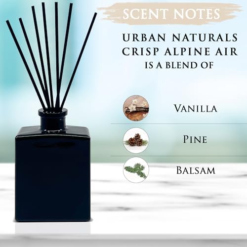 Urban Naturals Reed Diffuser Set, Crisp Alpine Air - Bathroom Shelf Décor
