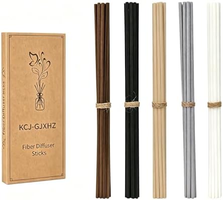 5 Mixed Colors Reed Diffuser Sticks 7.5inch/3mm - 130pcs Fiber Reed Fragrance Sticks Refill for Home and Bathroom - Rattan Essential Oil Sticks for Scented Diffuser (3mm X 19cm (130pcs))