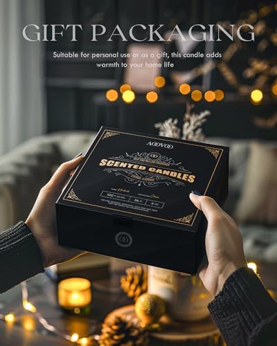 AOOVOO Scented Candles for Men - 4 Pack Candles for Home Scented