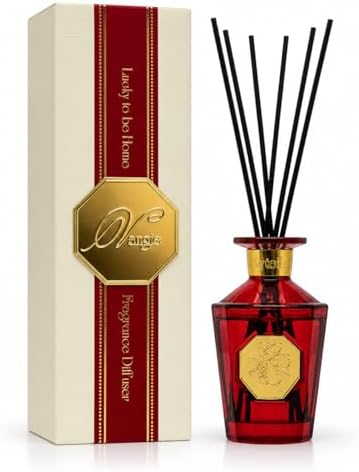 VANGIE Luxury Reed Diffuser for Home | Red Passion | Warm, Woody & Fruity Scent | Elegant Red Glass Bottle with Rattan Reeds | Long-Lasting Home Fragrance | 100 mL