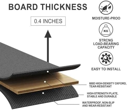 Bunkie Board 10MM, Folding Spring Box, Light and Thin, Breathable, Noise Minimizing, Moisture Resistant Bunkieboards,Bed Support Flat Noodles, King Size 76x80'' ﻿