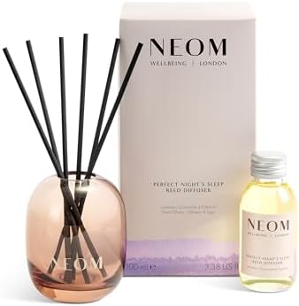 NEOM Perfect Night's Sleep Reed Diffuser, Lavender & Chamomile, 100ml