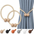 NazTur Magnetic Curtain Tiebacks, Curtain Ties, No-Drill Holdbacks (2 Pack)