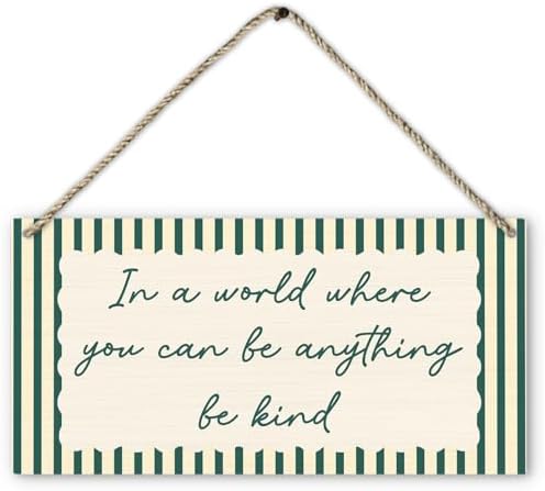 PHAMTE Inspirational Quotes Kids Room Wood Signs Plaque Decor 12x6