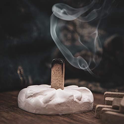 Incienso de Santa Fe - Alder Natural Wood Incense Bricks with Holder, 100 Count - Made in the USA