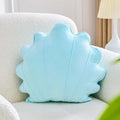 Uvvyui Shell Pillow Seashell Throw Pillow Shell Shaped Decorative Pillows Soft Velvet Sea Shells Pillow Aesthetic Home Decor Sea Ocean Beach Cushion Bed Pillow（Blue, 15x13 Inch）