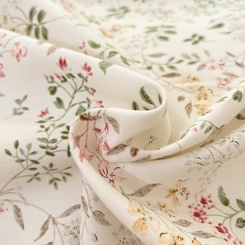 Full Size Floral Duvet Cover Set 3 Pcs 100 Cotton,1 Pink Full Duvet Cover with 2 Pillowcases,Bedding Set with Zipper,Soft Comfy Breathable Quilt Covers for Teen Girls Women 80"×90"