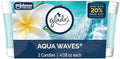 Glade 1-Wick Scented Candle Jar, Aqua Waves, Air Freshener Infused with Essential Oils, 4.08 Oz, 2 Count