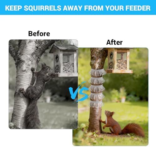 80 inch Bird Spikes/Squirrel Baffle for Bird Feeder Pole, Deters Raccoons