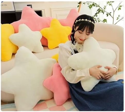 Star Pillow Cute Star Shaped Throw Pillow Plush Cushion for Bed Sofa Chair Room Decorative(Yellow,30cm)
