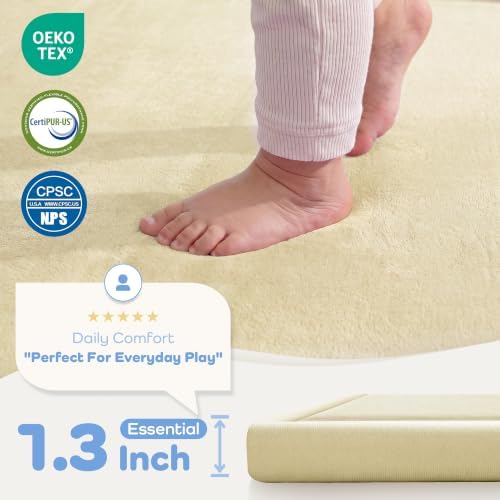 1.3" Thick Baby Play Mat for Floor,28x72 Bedside Rugs, Non-Slip