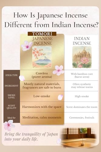 White Musk Luxury Japanese Incense Sticks 60sticks Mellow Musk Bergamot Vanila Coreless Low Smoke Natural Charcoal Free Non Toxic Aromatherapy Meditation Calming Stress Relief Relaxation Yoga TOMORI