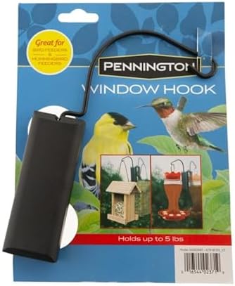 Pennington Classic Window Hook Used for Bird Feeder, Suction Cup Hook,Holds up to 5 lbs. (Pack of 6)