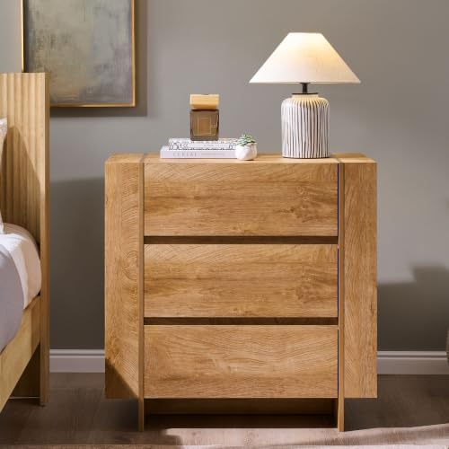 OKD 32” Large Modern 3 Drawer Dresser for Bedroom