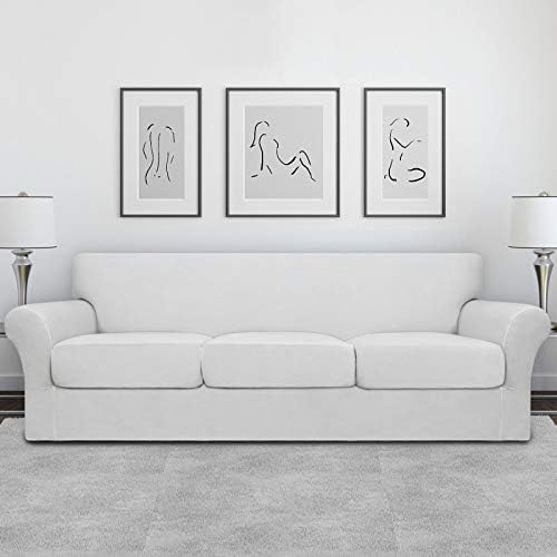 Easy-Going 4 Pieces Oversized Stretch Couch Cover for Dogs Washable