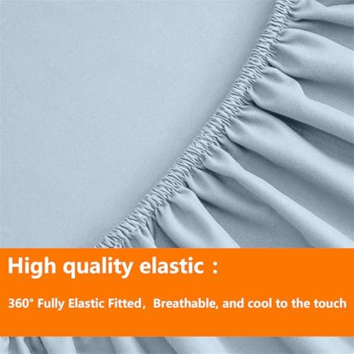 TAIMIT Light Blue King Comforter Set - 7 Pieces, Bed in a Bag Bedding Sets
