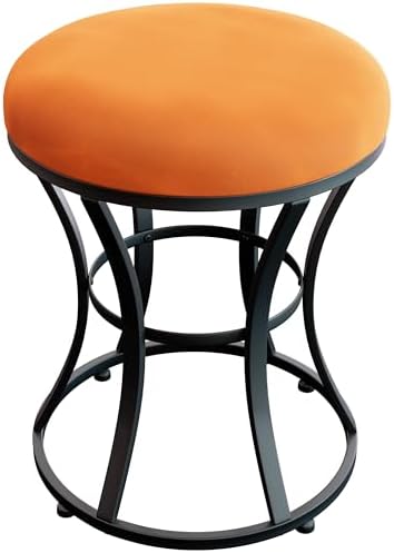 Vanity Chair, Small Velvet Vanity Stool & Ottoman Bench for Bathroom, Dorm