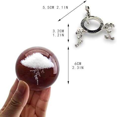 3D Lightning Cloud Crystal Decorative Ball Paperweight with Stand,60mm