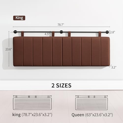 UEV King Headboard Only, Wall Mounted Hanging Upholstered Bed Head Board