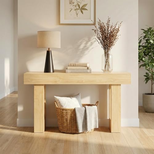 DUMOS 63" Long Narrow Farmhouse Console Table for Entryway, Hallway Table
