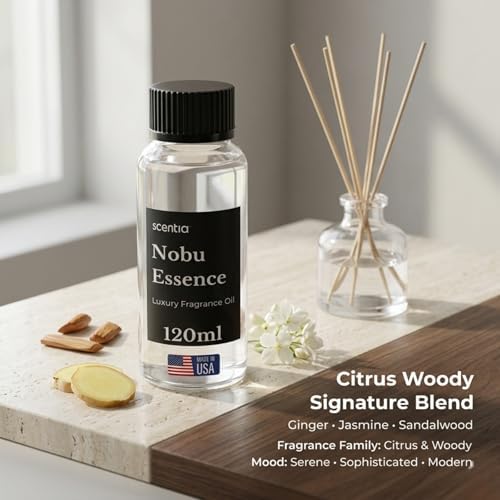 Nobu-Inspired Diffuser Oil Refill, Jasmine Lily Sandalwood, 120 mL