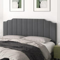 Befurtori King Size Headboard Only, Velvet Wall Mount Headboard, Dark Gray
