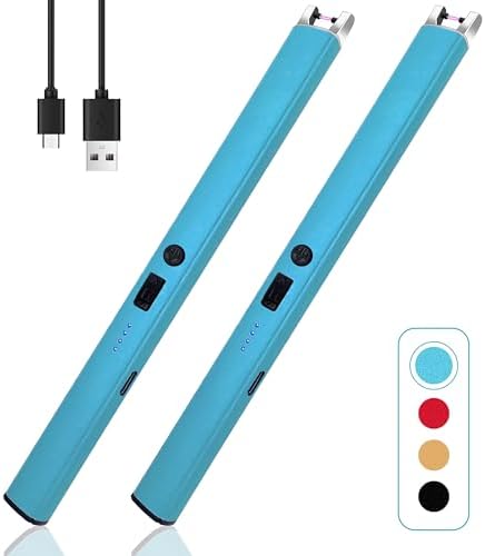 2 PCS Candle Lighter,Windproof Flameless Rechargeable Electric Lighter