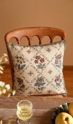 patdrea Designer French Vintage Throw Pillow Cover,18"x18"