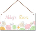 Personalized Butterfly Sign Fantasy Art Décor For Kids Room Custom Name Door Wall Decor, Floral Nursery Art Boys Room Girls Bedroom