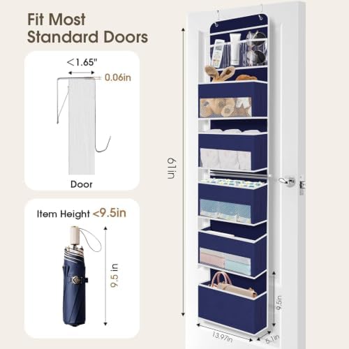 1Pack Over The Door Organizer Large Capacity Hanging Storage Room Organizer