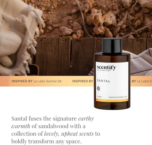 Scentify Santal Aroma Oil Refill for Diffusers, 100ml / 3.38 fl oz
